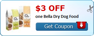 $3.00 off one Bella Dry Dog Food